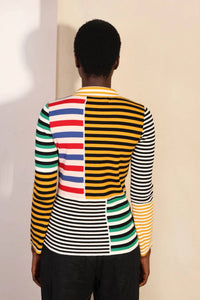 L.F. Markey - Cecil Stripe High Neck Top