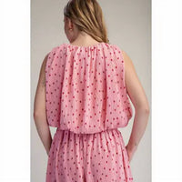 Glam - Tatum Sleeveless Pleated Top