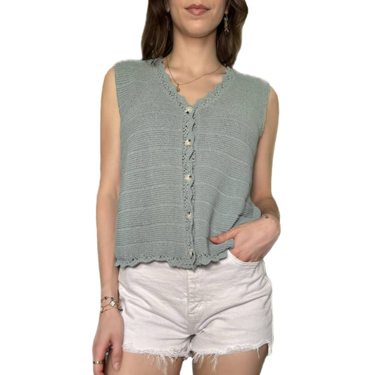 Wishlist - Scalloped Button Up Sweater Vest