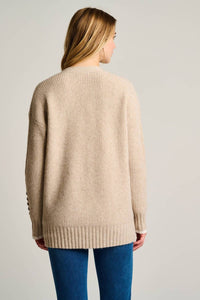 LISA TODD Shake It Up Wool Blend Cardigan in oatmeal - women's cardigan - alternate view