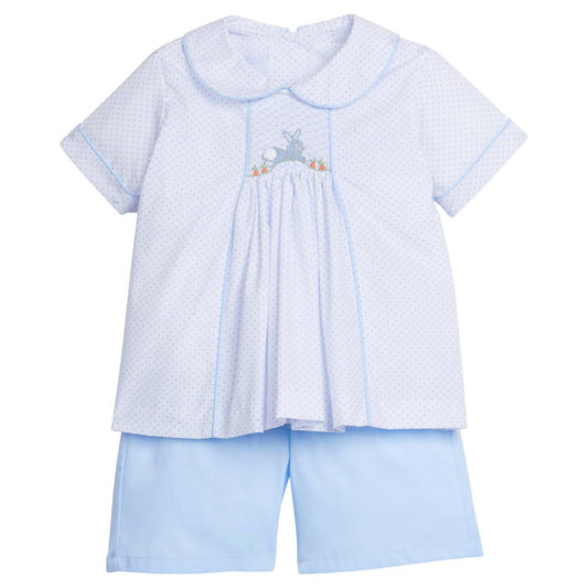 Little English - Boy's Chest Smocked Short Set