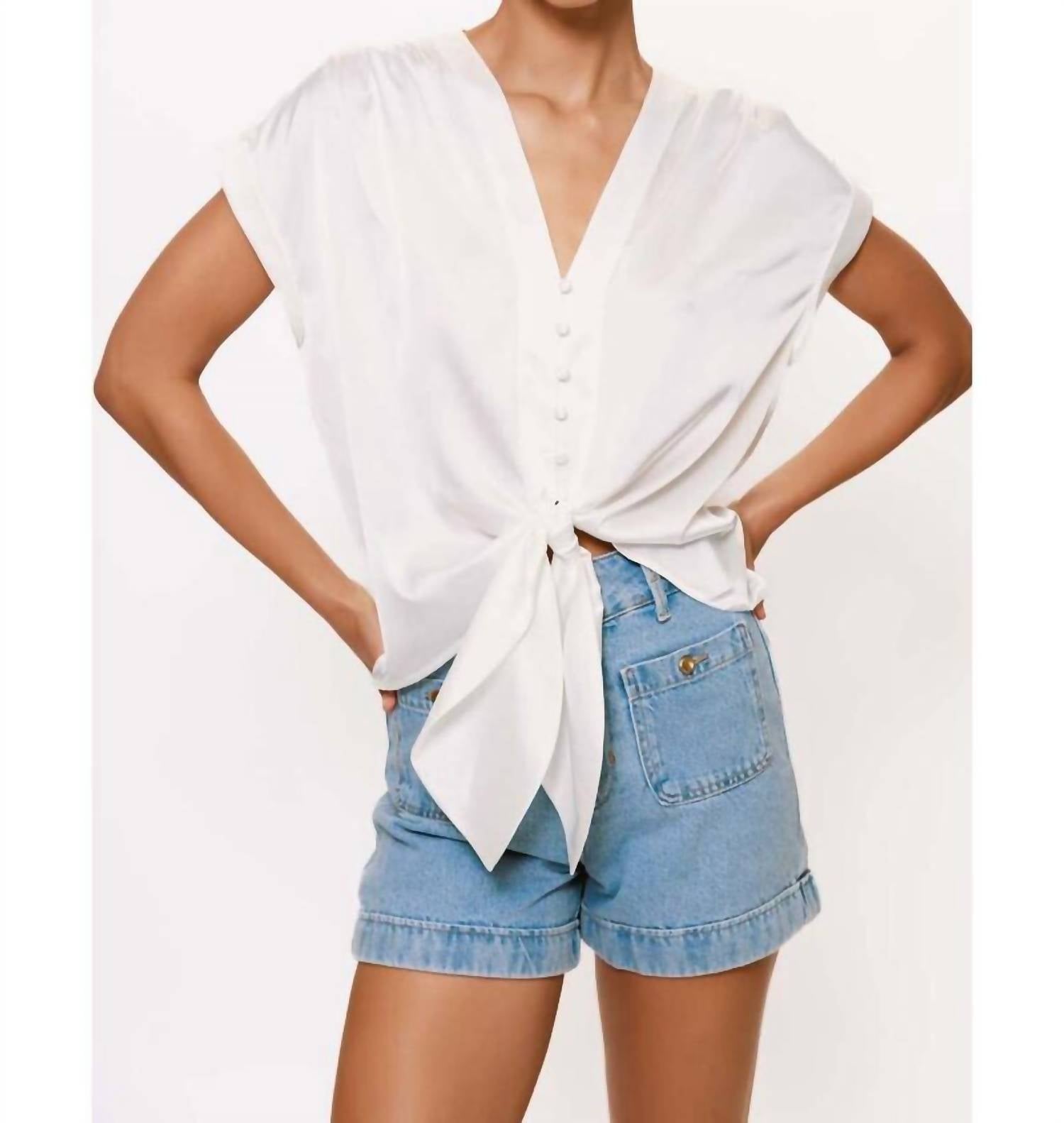 Hutch - Ricci Tie Front Top
