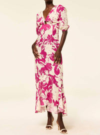 Misa Los Angeles - Wallis Dress Flora Linen