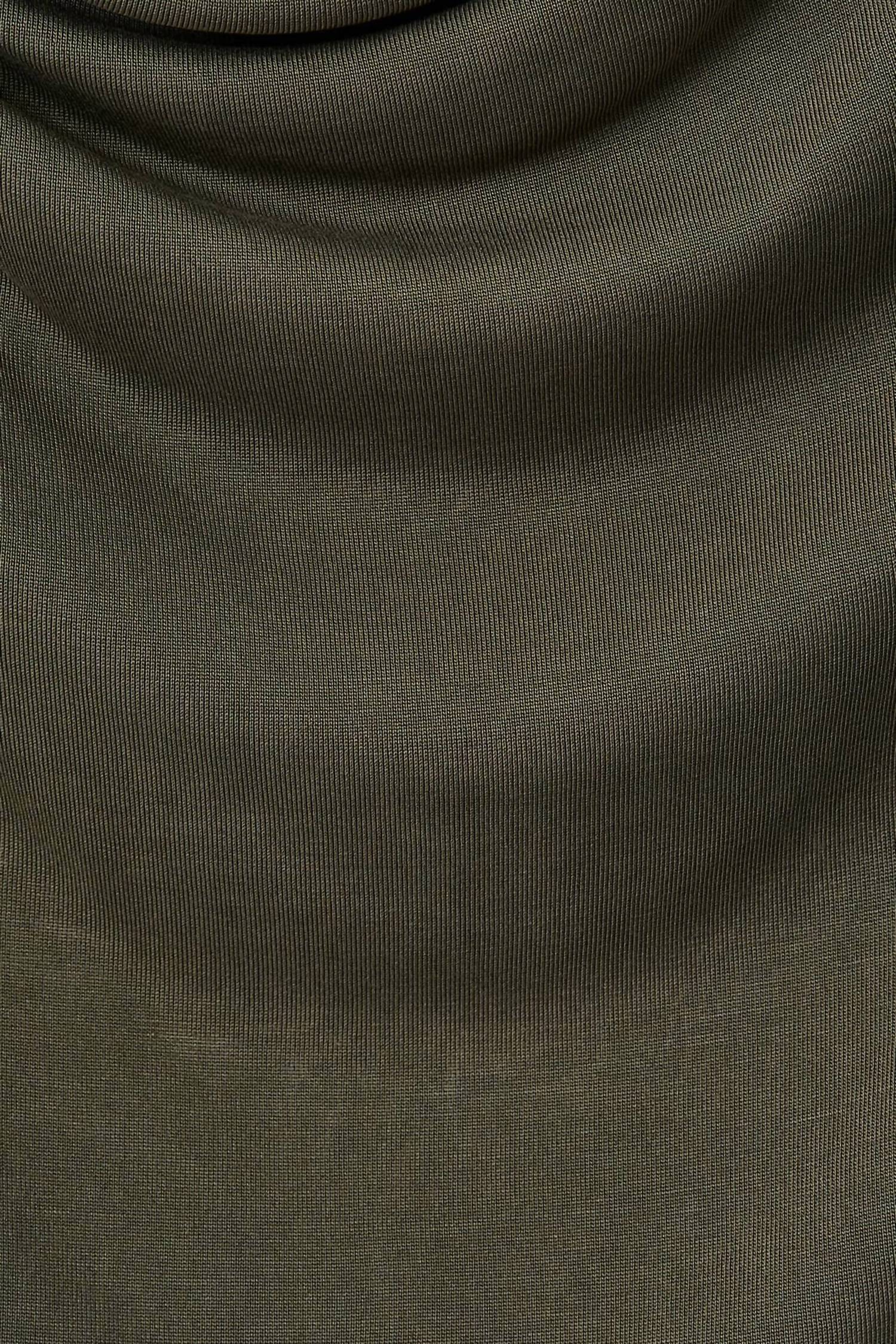 GILLI Cowl Neck Cap Sleeve Top in olive - women's blouse - view 10