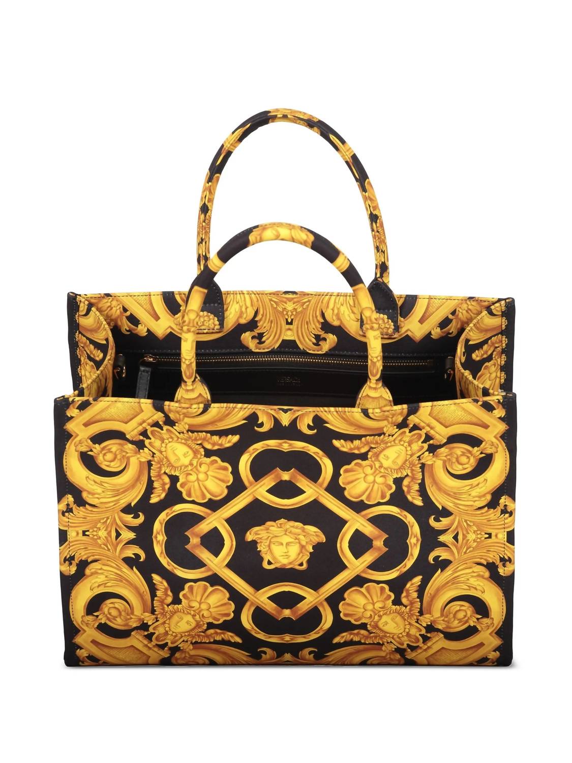 VERSACE Women's Medusa Barocco Canvas Tote Bag in black - women's bag - alternate view