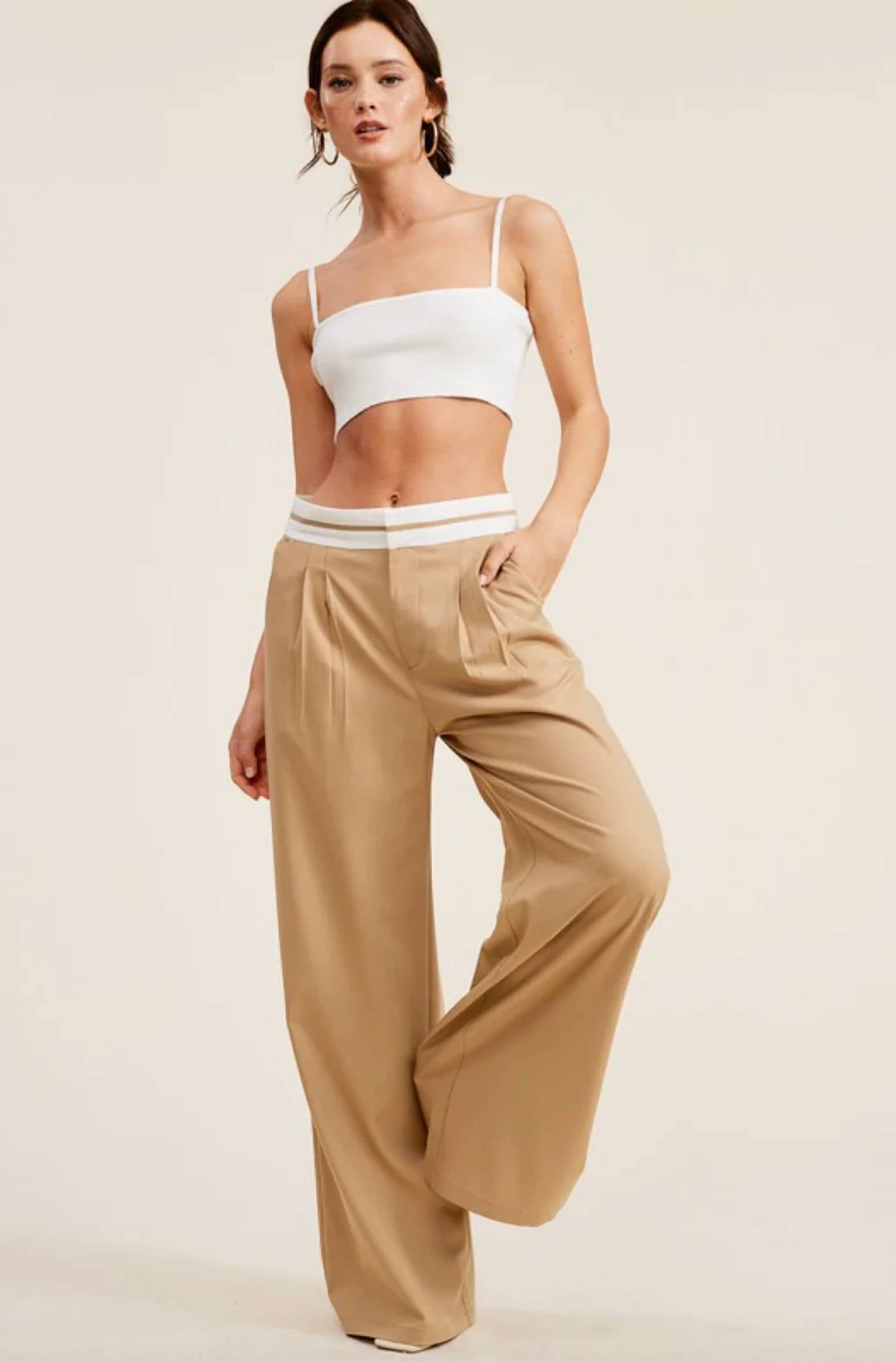 Mimosa - CONTRAST WAIST TROUSERS