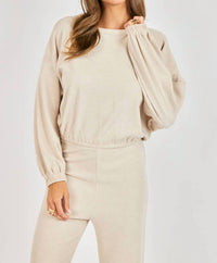 Sadie & Sage - Locket Gathered Long Sleeve Top