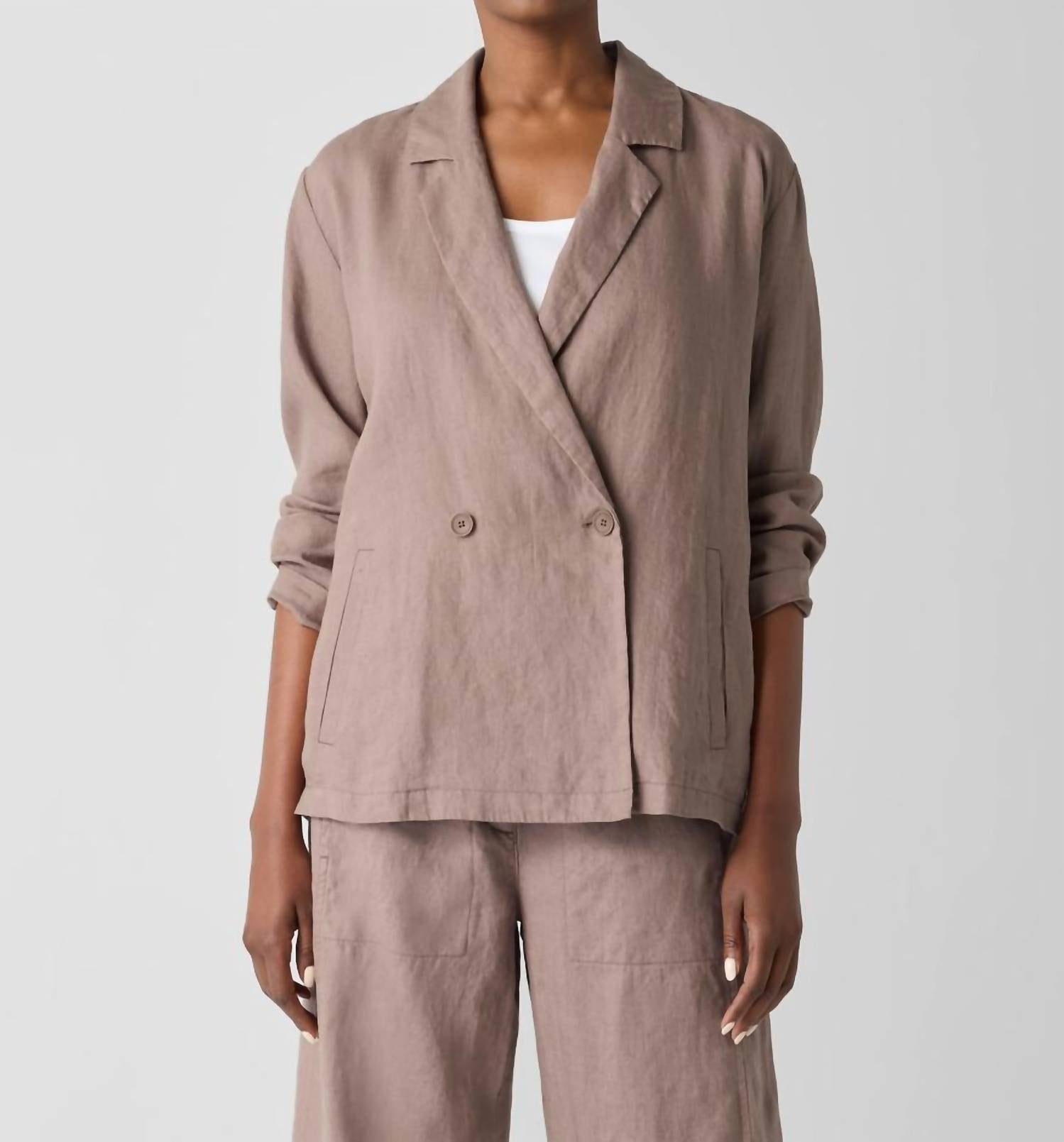 Eileen Fisher - Linen Double Breasted Jacket