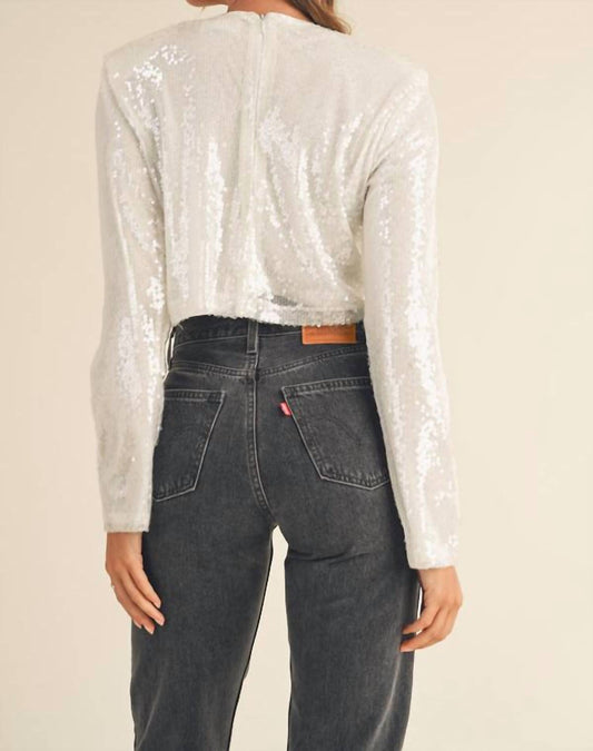 Mable - Women's Shoulder Paded Crop Top