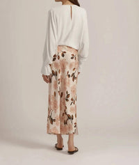 Favorite Daughter Josie Floral Maxi Skirt in bare roses - women's skirt - detail view