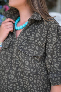 She + Sky - Roam Free Leopard Shift Dress