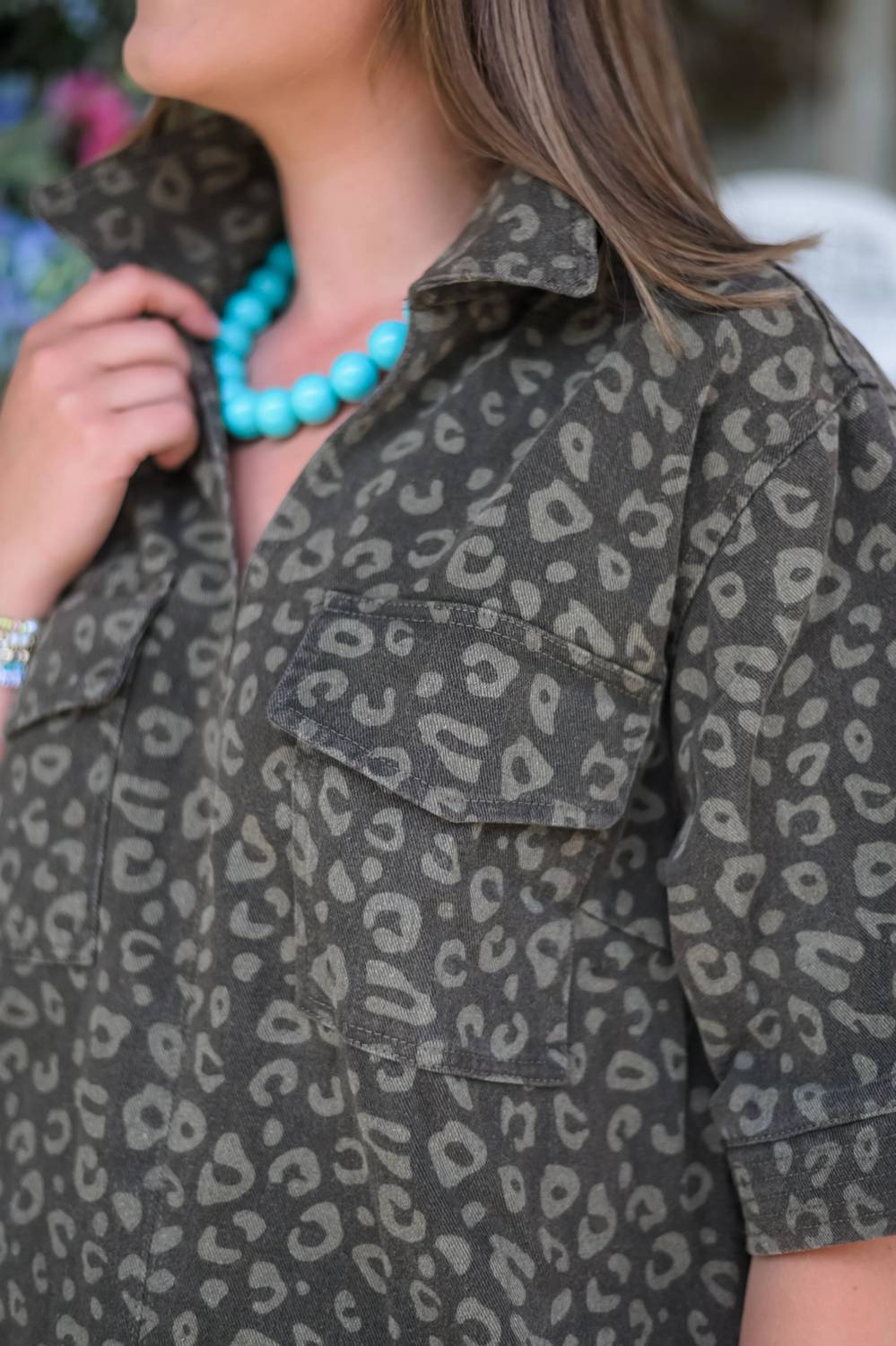 She + Sky - Roam Free Leopard Shift Dress