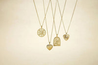 Eklexic - Women's Round Sun Pendant With Cubic Zirconia Center Stone Necklace