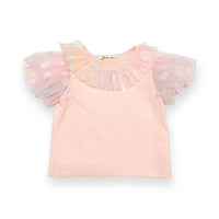 Doe A Dear - Girl's Moon And Star Embellished Tee