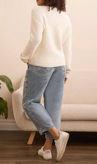 Tribal - Drop Shoulder V-neck Sweater
