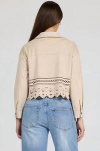 Dear John Denim - Reno Laser Cut Cropped Shirt Jacket