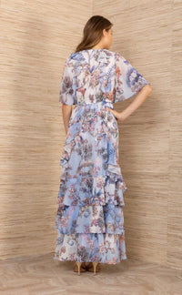 Hale Bob - Short Sleeve V Neck Maxi Dress