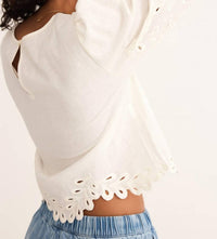 Z Supply - Ambroise Eyelet Long Balloon Sleeves Top