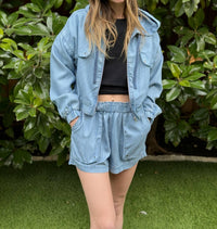 Oat New York - Denim Pull on Shorts