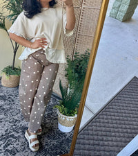 Peach Love - Polka Dot Gypsy Fit Pants