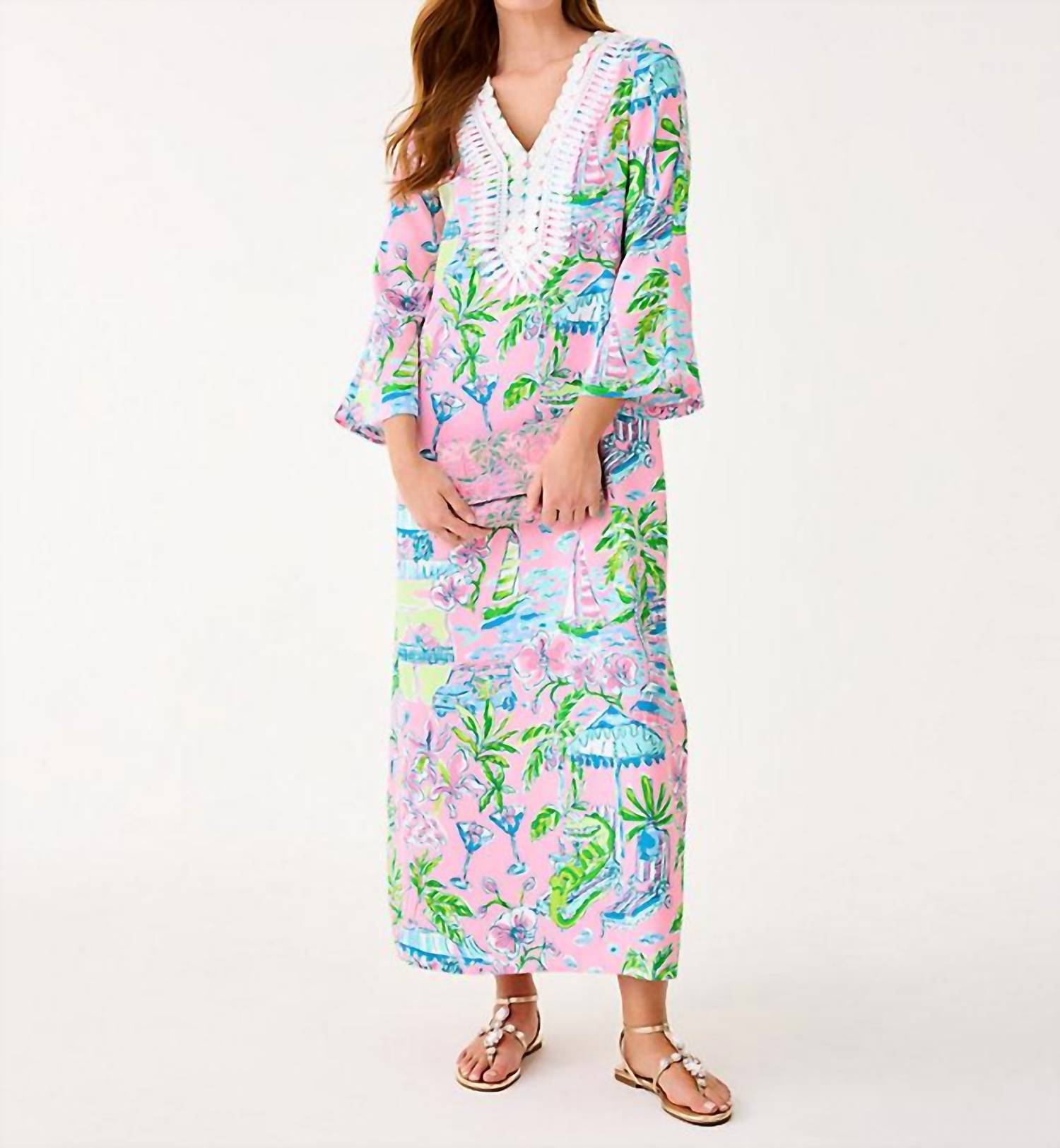 Lilly Pulitzer - Ocleppo V-neck Maxi Caftan Dress
