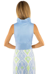 Gretchen Scott - Jersey Sleeveless Ruffneck Top - Solid