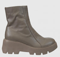 Naked Feet Women's Xenus Platform Ankle Boots in greige 1 - women's shoe - detail view