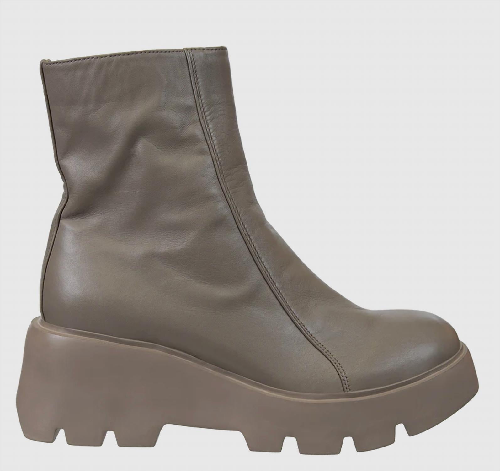Naked Feet Women's Xenus Platform Ankle Boots in greige 1 - women's shoe - detail view
