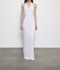Enza Costa - SILK RIB U HALTER FLUID MAXI DRESS