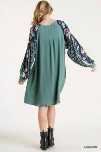 Umgee - Floral & Animal Pocket Dress