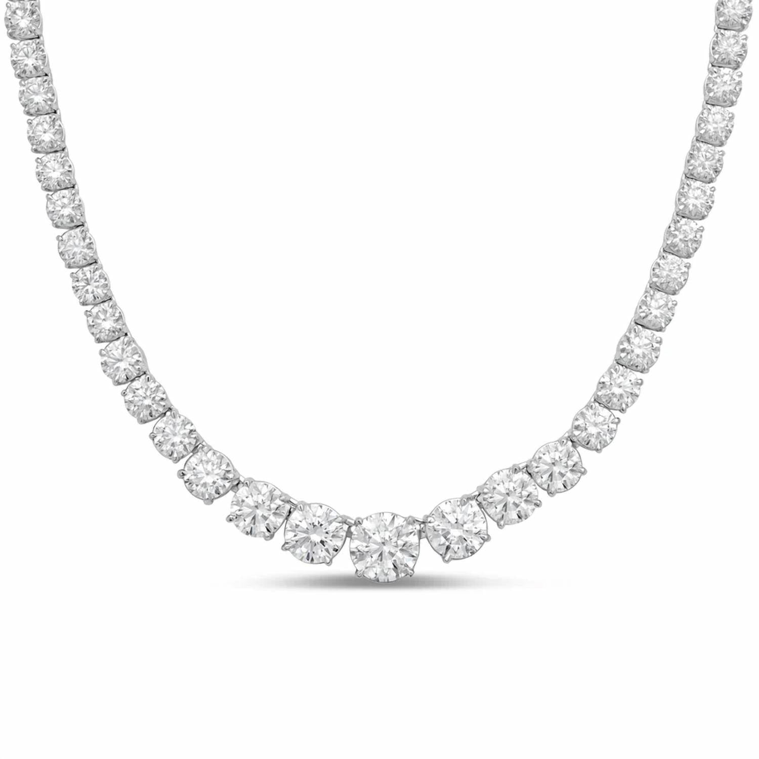 Diana M Jewels - Women's Round Lab-Grown Diamond Pendant Necklace (72.00 Ct) - Signature