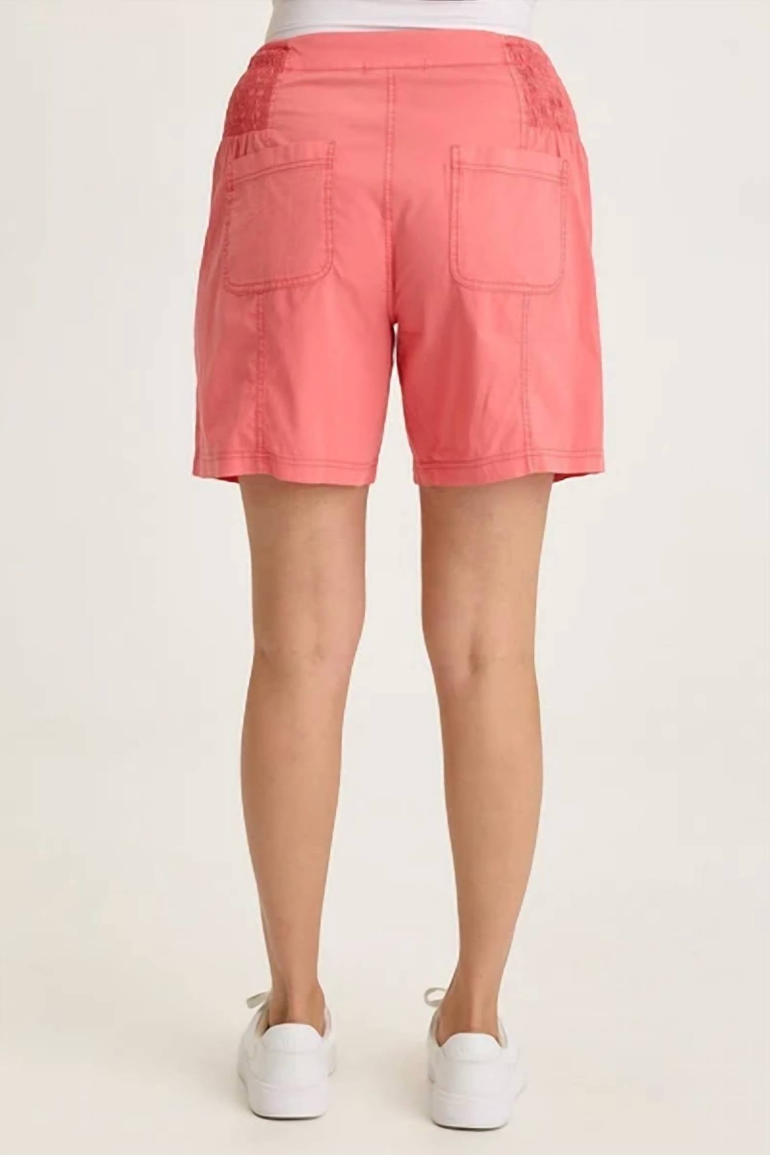 Xcvi - Greta Poplin Smocked-waist Short