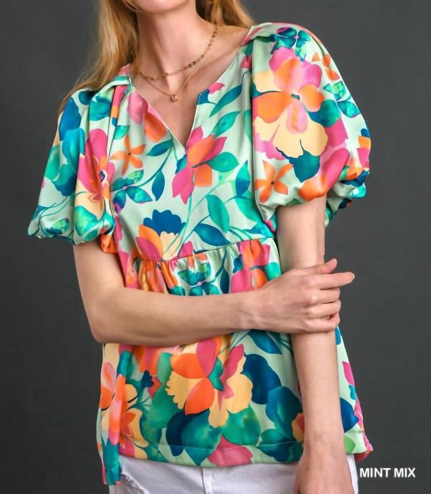 Umgee - Puff Sleeve Blouse