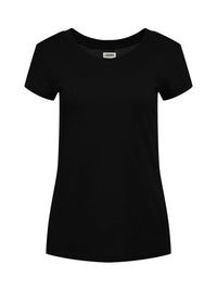 L'Agence Cory Short Sleeve Crew Neck Tee in black - women's t-shirt - view 4