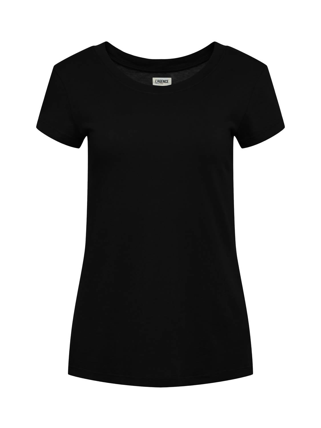 L'Agence Cory Short Sleeve Crew Neck Tee in black - women's t-shirt - view 4