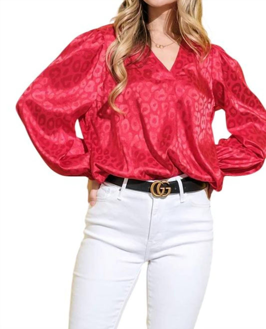 And The Why - In Your Heart Leopard Blouse