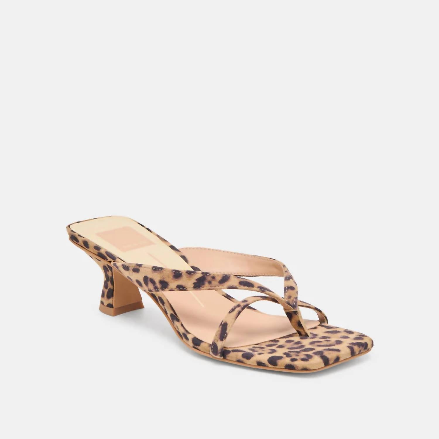 Dolce Vita Women's Brevel Suede Heel in leopard - women's heels - detail view