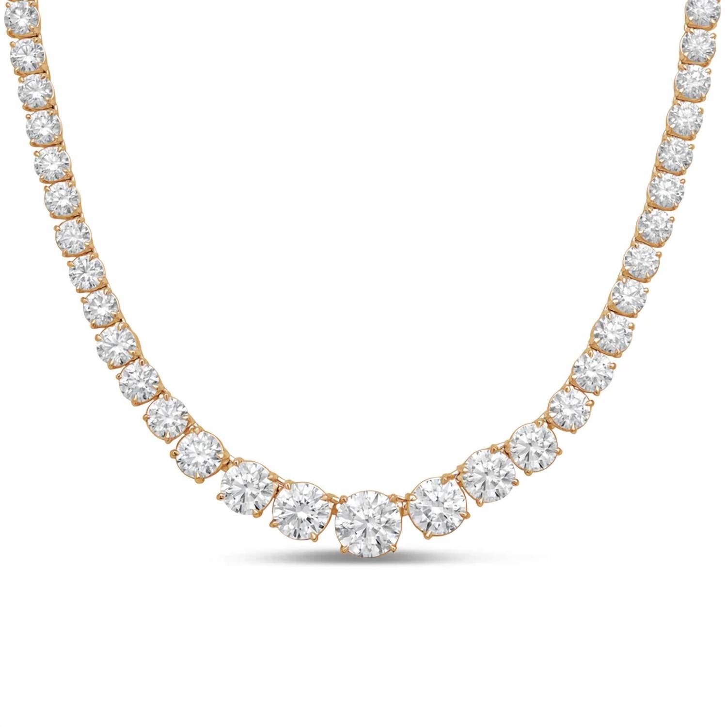 Diana M Jewels - Women's Round Lab-Grown Diamond Pendant Necklace (110.00 Ct) - Signature