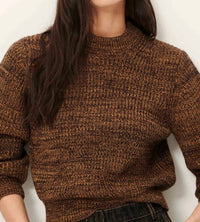 Sessun Wadden Balloon Sleeves Jumper in kakiwood - women's long sleeve top - view 5