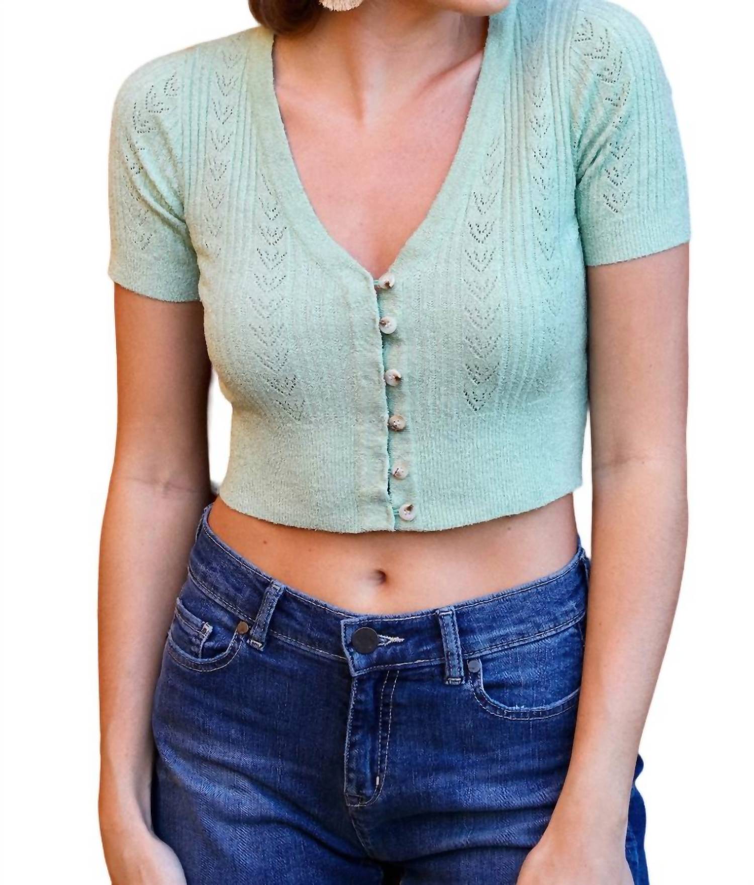 Be Cool - Kammy V-neck Crop Top