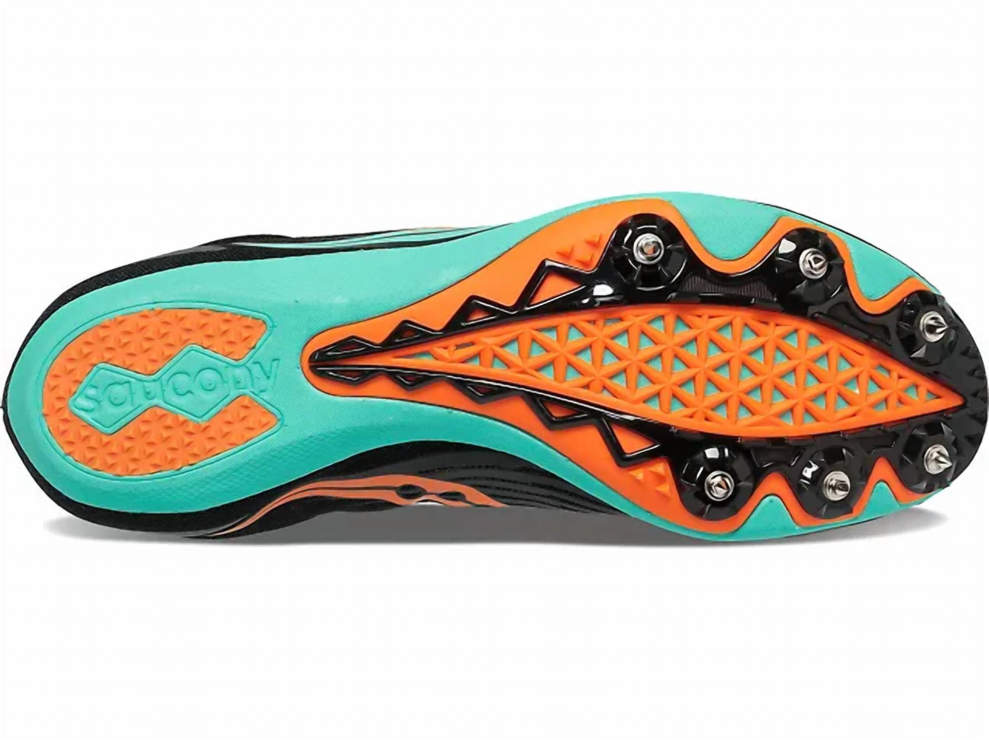 SAUCONY Men's Ballista MD Shoes in 26 black cool mint - men's shoe - alternate view
