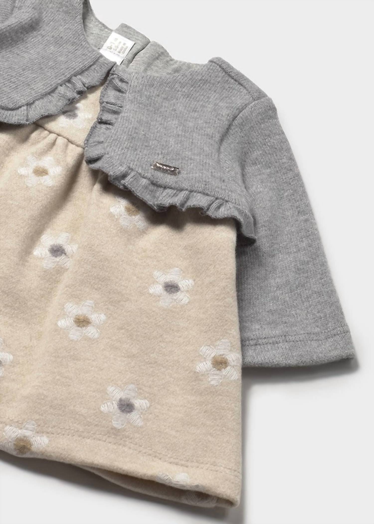 Mayoral - Girls Newborn Knit Dress With Cardigan