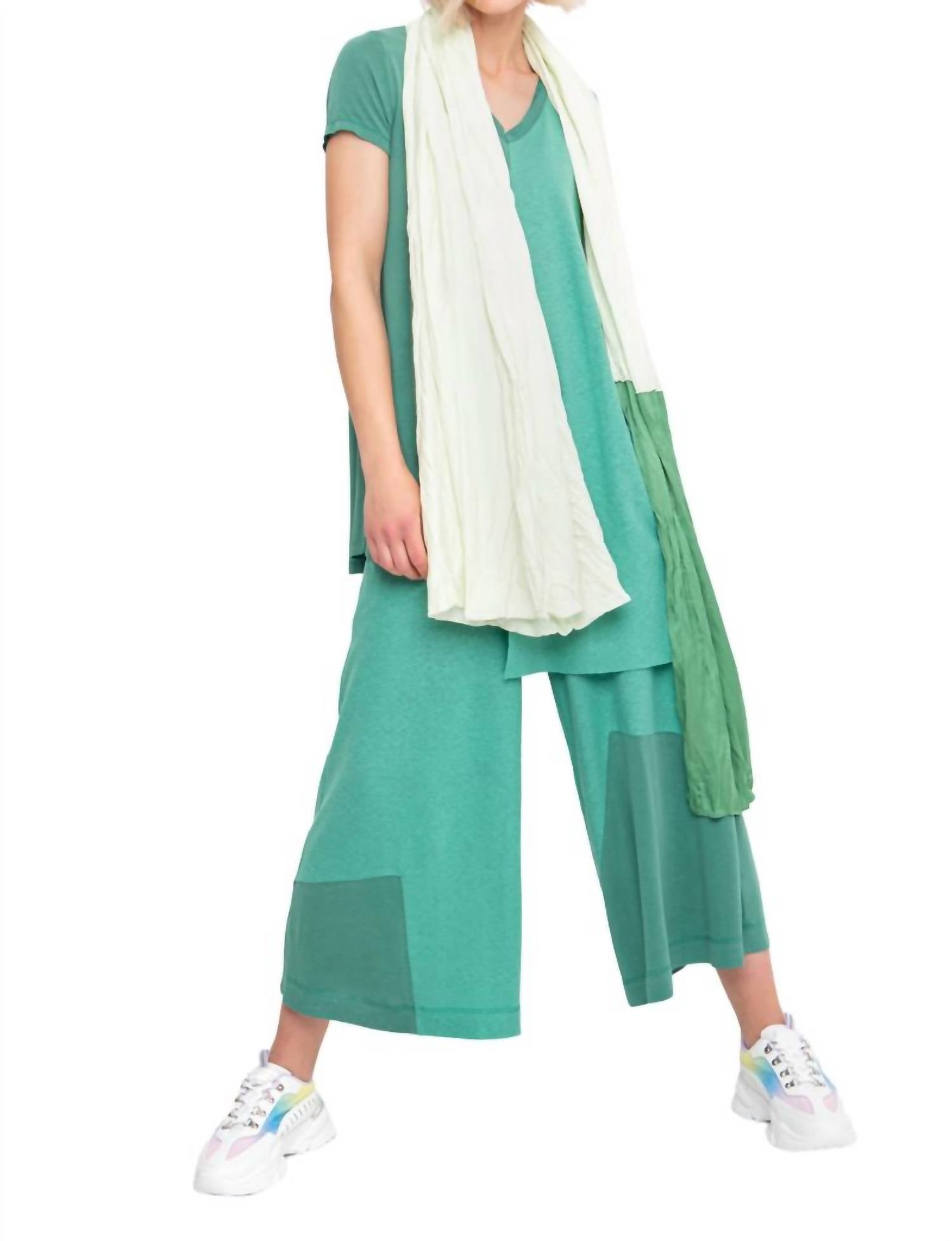 Ozai N Ku - Cropped Wide Leg Pants