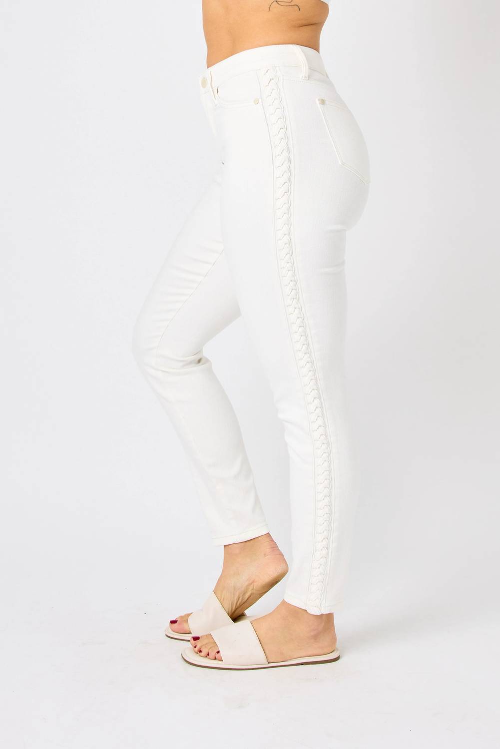 Judy Blue - High Expectations Braided Jeans