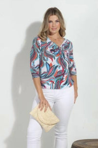 Veronica M - Cowl Quarter Sleeve Top