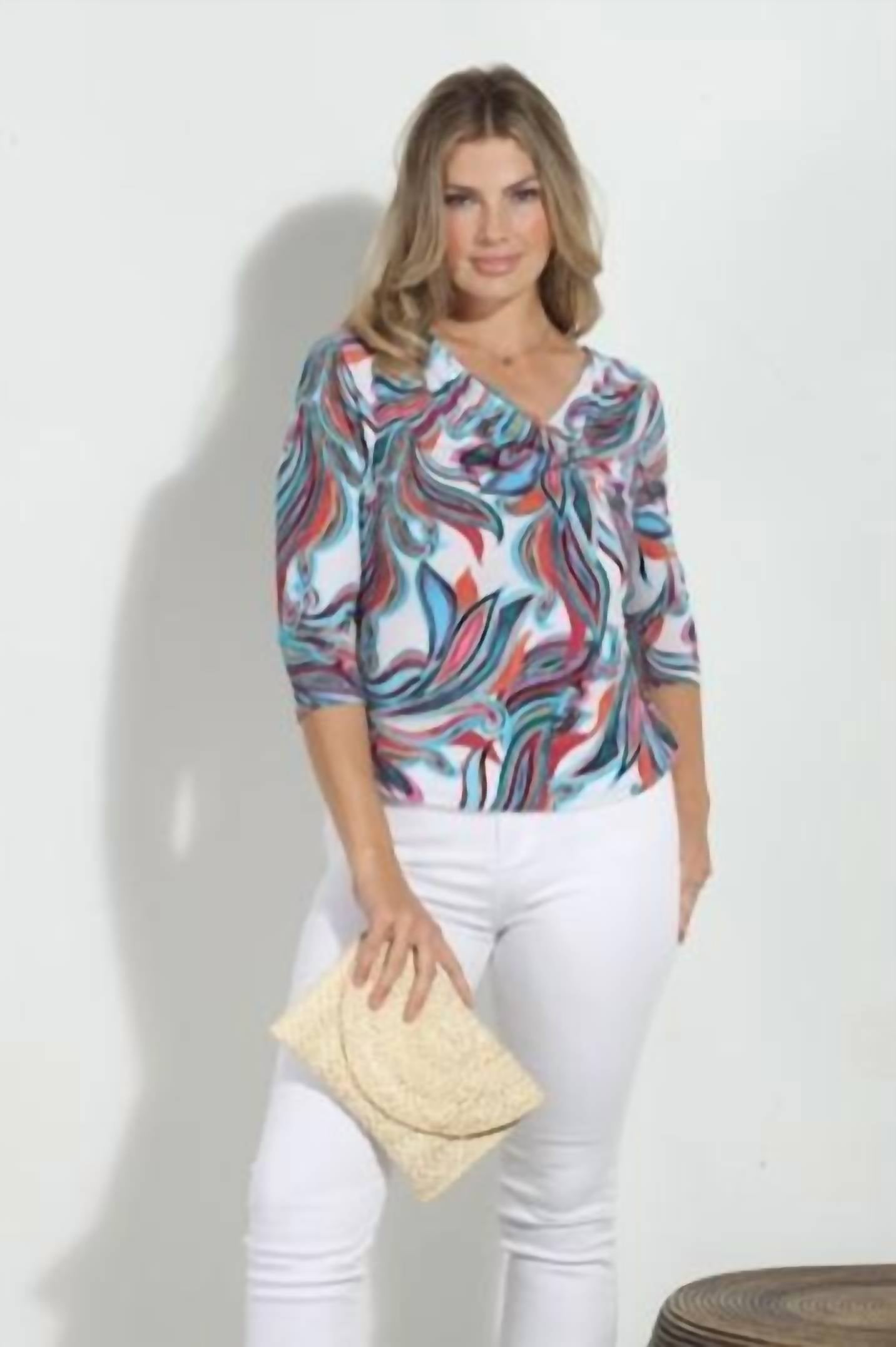 Veronica M - Cowl Quarter Sleeve Top