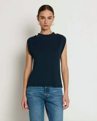 Nation Ltd - Mikka Buttoned Shoulder Tank