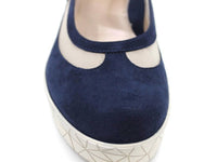 Beautifeel Women's Sher Slip-on Shoes in navy blue nude mesh - women's sandal - alternate view