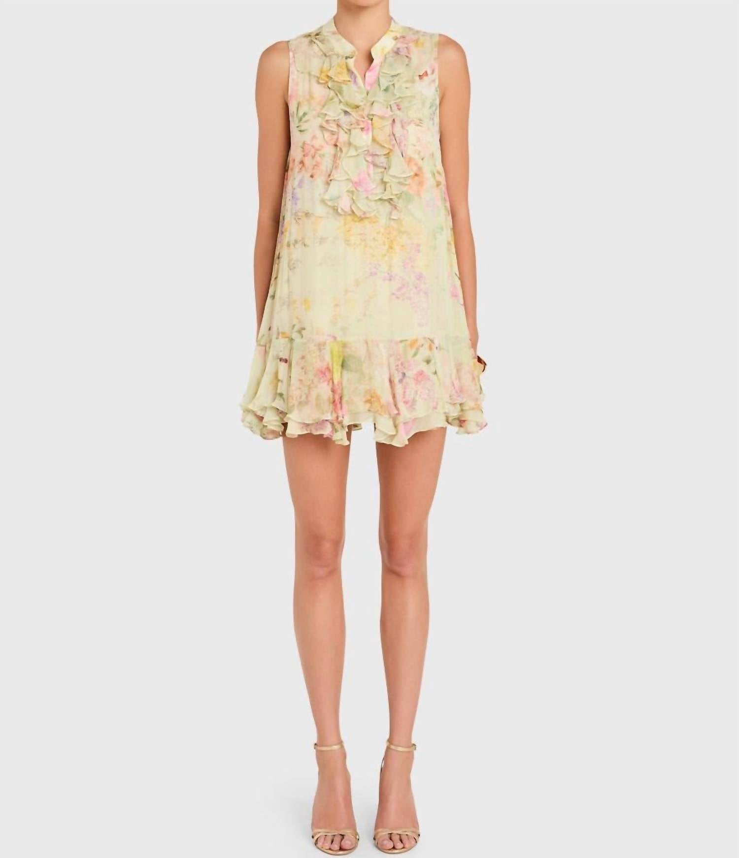 Amanda Uprichard Glorianna Dress in endive multi - women's dress