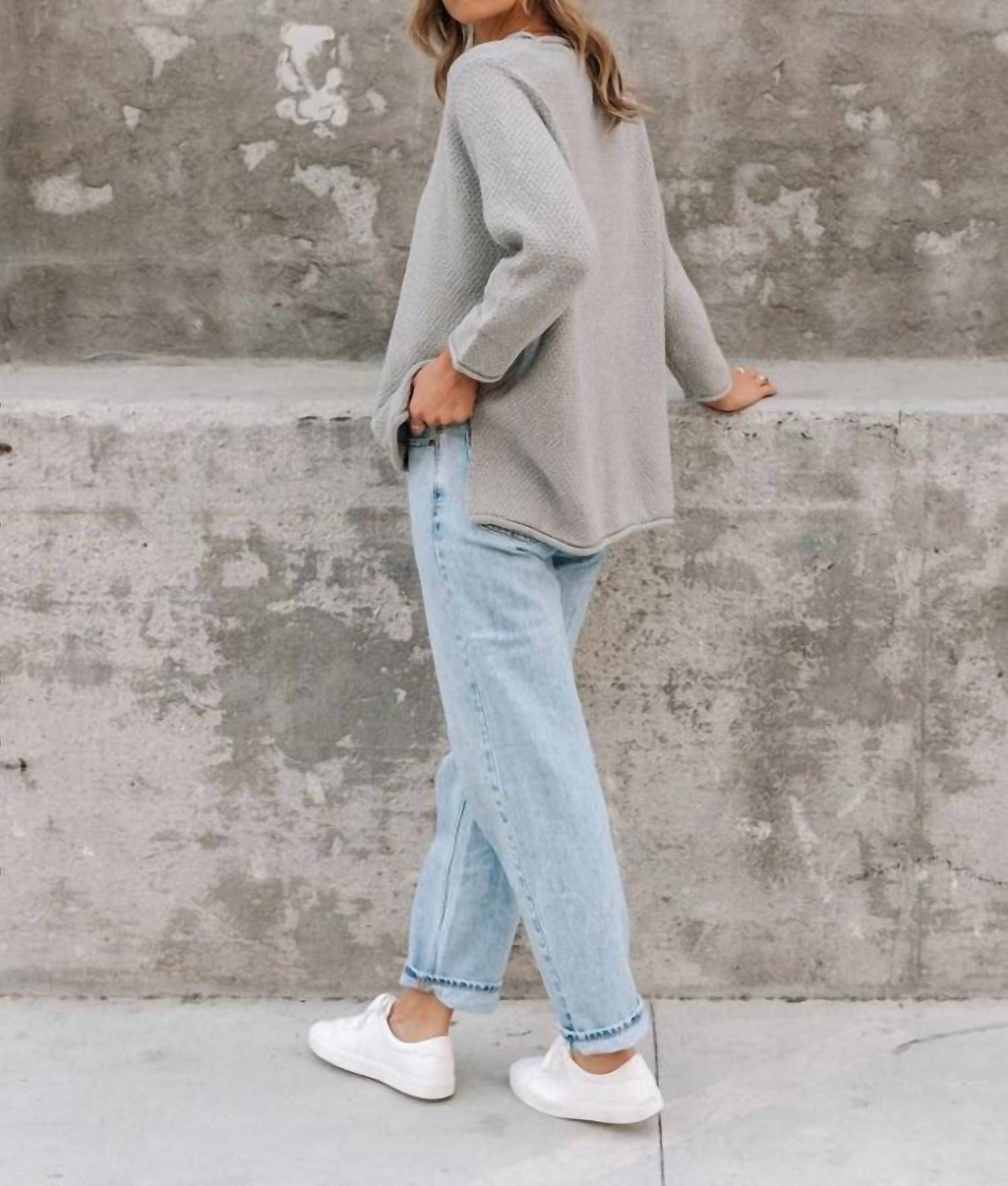 Lovestitch - Cozy Side Slit Sweater